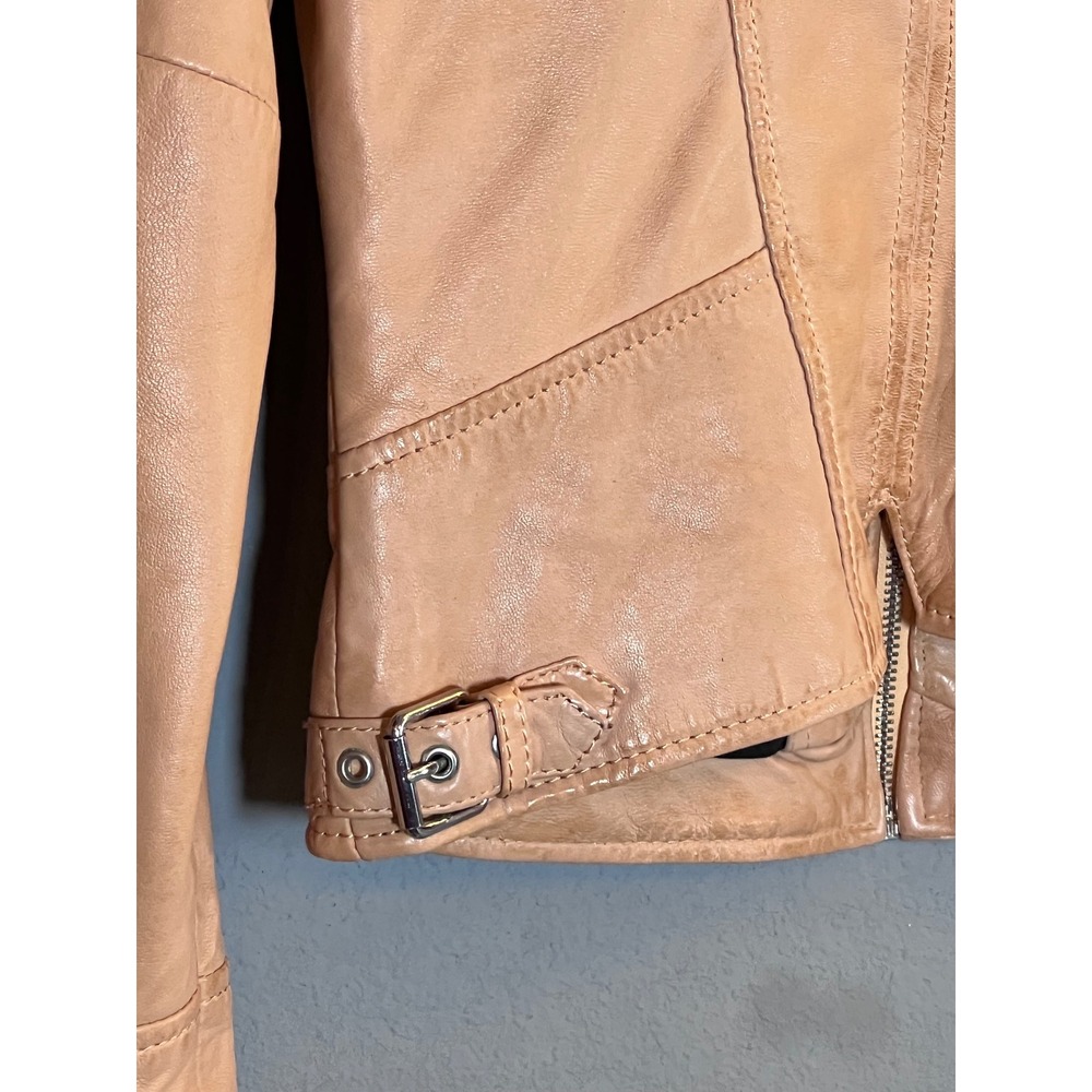 Oakwood Genuine Lambskin Leather Jacket Small Classic Moto Biker Bomber Luxury - Picture 9 of 13